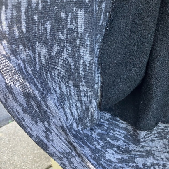 Pure karma open yoga wrap top camo trim grey pullover ladies shirt size medium - Picture 8 of 13